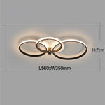 Plafonnier Led Vexler Anneaux Modernes Luminaire Chambre