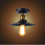 Plafonnier Rétro Métal Noir Doré Rustique / A - 22Cm Luminaire Chambre