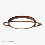 Plafonnier Scandinave Design Benilde A - Walnut 37Cm / Chaude Luminaire Chambre