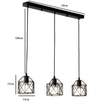 Plafonnier suspendu cuisine 3 lampes