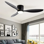 Plafonnier Ventilateur Pour Chambre Noir / 106Cm