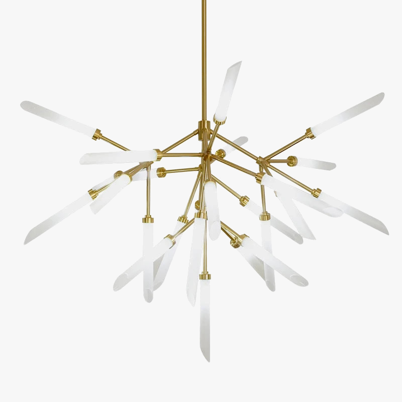 Lustre Simple arbre fourchette éclairage nordique créatif branche verre salon chambre Led Luminaria