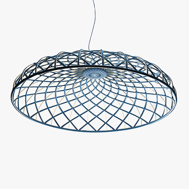 SANDYHA moderne Simple tressé corde ronde lustre créatif maille lampe à LED pour salon salle à manger maison suspension luminaires