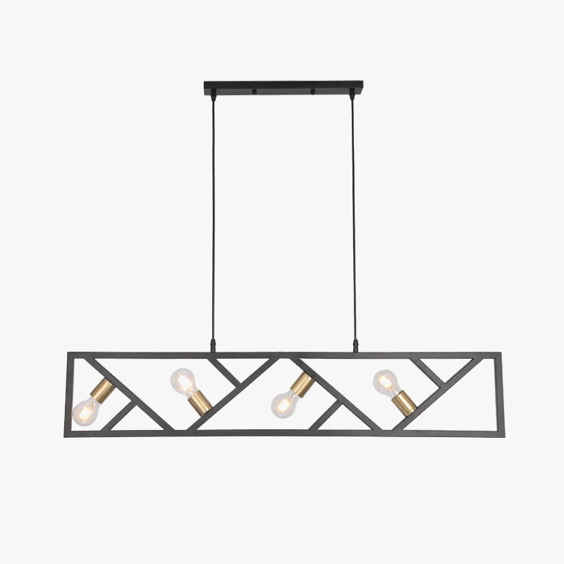 Style industriel fer art lustre restaurant salon lait thé café créatif 4 têtes personnalité lampe suspendue