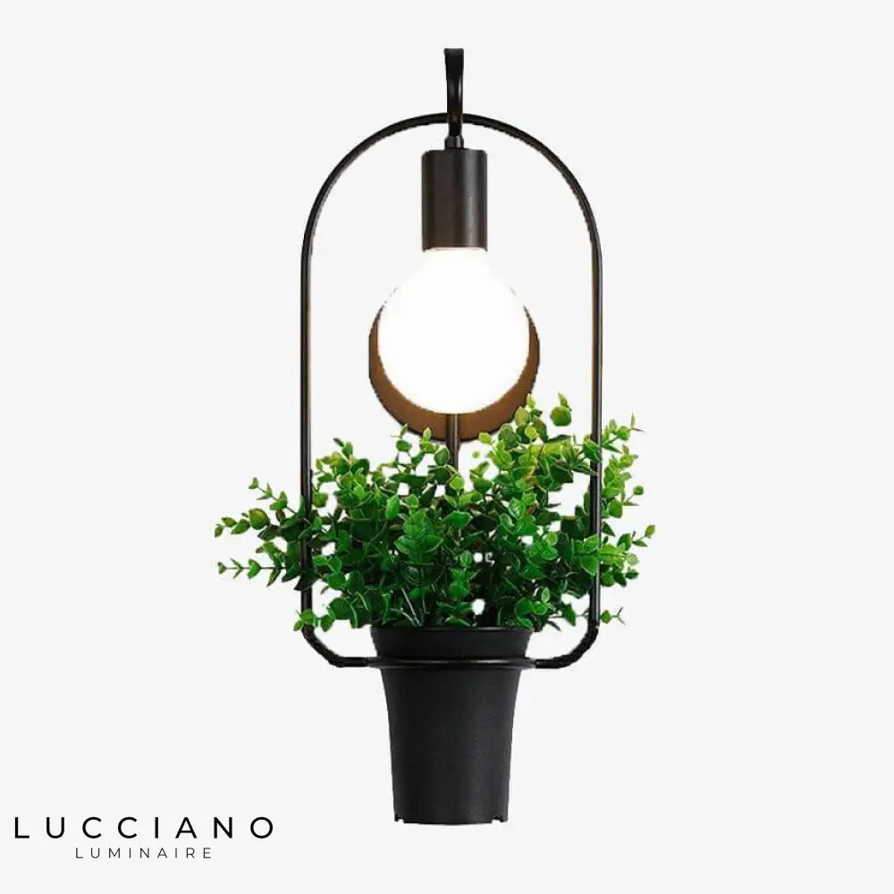 Support Mural Vintage En Métal Pour Plantes Luminaire Cuivre