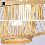 Suspension Bambou Naturel Wicker Luminaire Chambre