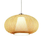 Suspension Bambou Ovale Design Luminaire Chambre