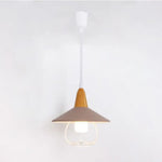 Suspension Conique Plate Casilda Marron / 20W - Chaude Luminaire Chambre
