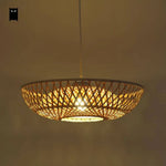 Suspension Design En Bambou Wicker A Luminaire Chambre