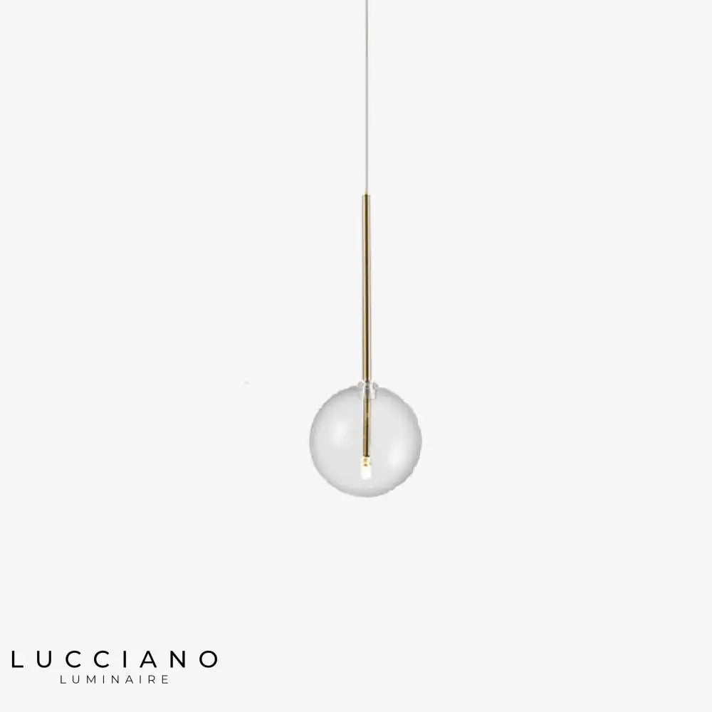 Suspension Dixie Avec Boule En Verre Luminaire Doré