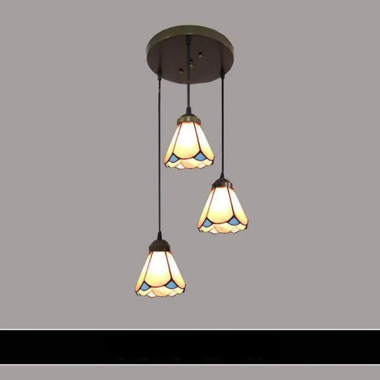 Suspension En Verre Coloré Méditerranéen I Luminaire Chambre