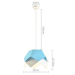 Suspension Géométrique Colorée Leisure Bleu Luminaire Chambre