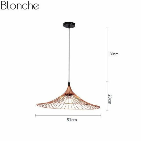 Suspension Led Chapeau Coloré Large Luminaire Chambre