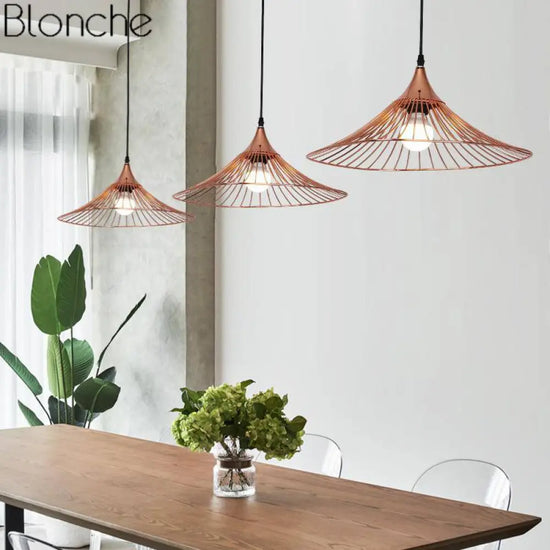 Suspension Led Chapeau Coloré Luminaire Chambre