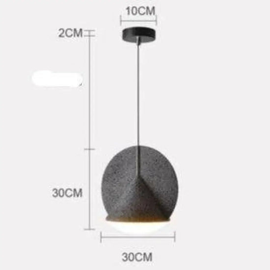 Suspension Led Cône Cercle Coloré Gris Luminaire Chambre