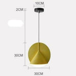 Suspension Led Cône Cercle Coloré Jaune Luminaire Chambre
