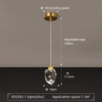 Suspension Led Cristal Moderne Tyana Luminaire Chambre