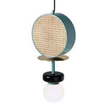 Suspension Led Disque Coloré Métal 1 Lampe / Vert 30 X 50Cm Luminaire Chambre