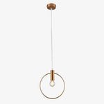 Suspension Led Dorée Ronde Luminaire Chambre