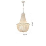 Suspension Led Dorée Verre Cristal 45 X 64Cm Luminaire Chambre