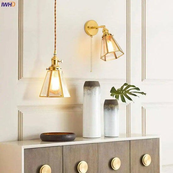 Suspension Led Dorée Vintage Cage Verre Luminaire Doré