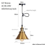 Suspension Led Industrielle Métal Coloré Bronze / A Luminaire Chambre