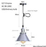Suspension Led Industrielle Métal Coloré Chromé / A Luminaire Chambre