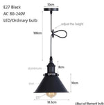 Suspension Led Industrielle Métal Coloré Noir / B Luminaire Chambre