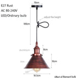 Suspension Led Industrielle Métal Coloré Rouille / A Luminaire Chambre