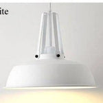 Suspension Led Industrielle Métal Hang Blanc Luminaire Chambre