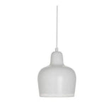 Suspension Led Metal Abat-Jour Arrondi Alto Blanc Luminaire Doré