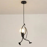 Suspension Led Métal Design Humain A Luminaire Chambre