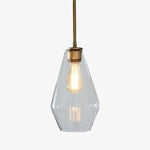 Suspension Led Métal Et Verre Multi-Formes B Transparent Luminaire Doré