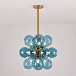 Suspension Led Multiballon Verre Coloré Luminaire Chambre
