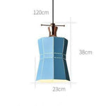 Suspension Led Scandinave En Métal Coloré Bleu Luminaire Chambre