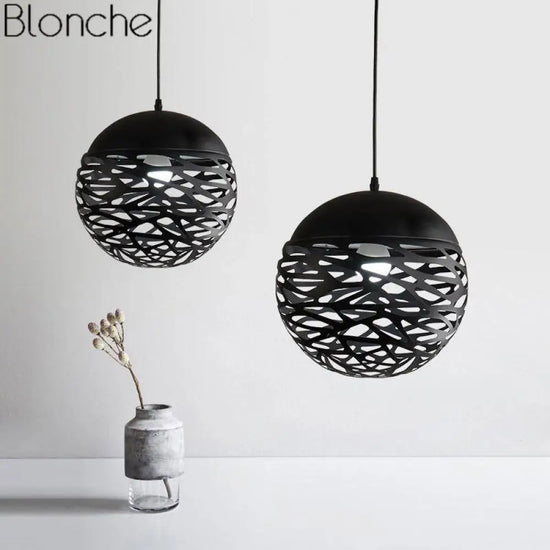 Suspension Moderne Boule Trouée (Multicolore) Luminaire Chambre