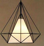 Suspension Nordique Birdcage Design Noir / 38Cm Luminaire Chambre