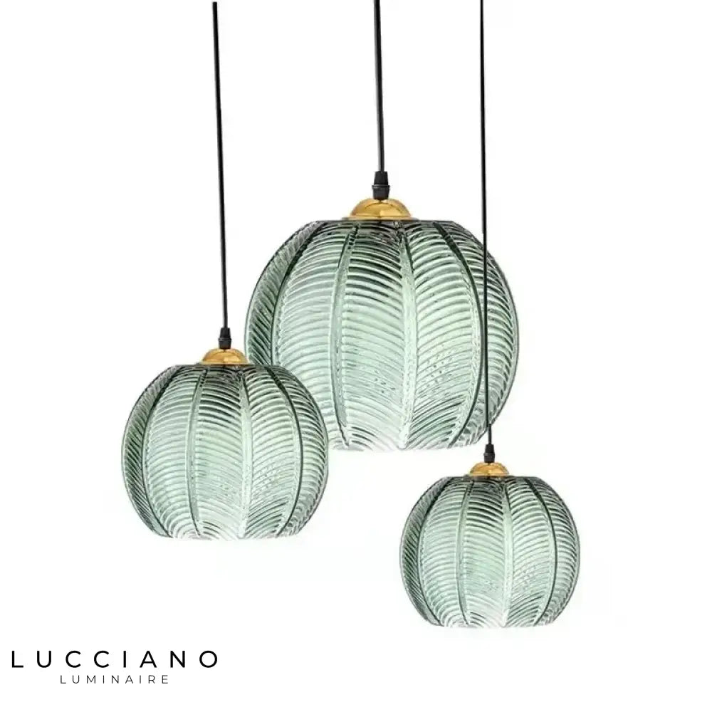 Suspension nordique ronde en verre