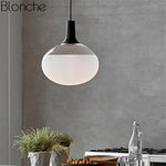 Suspension Ovale Led En Verre Luminaire Chambre