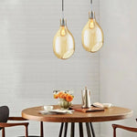 Suspension Ovale Ouverte En Verre Luminaire Chambre