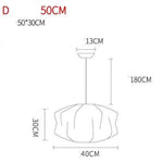 Suspension Papier Style Japonais Moderne D - 50Cm Luminaire Chambre