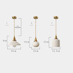 Suspension Rétro Céramique Blanche Letten Luminaire Chambre