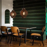 Suspension Rétro Rustique Cage Bois Luminaire Chambre