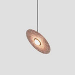 Suspension Terrazzo Satellite Design Disque Rose Luminaire Chambre