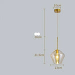 Suspension Verre Cognac Marron Formes Variées B - Luminaire Chambre