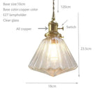 Suspension Vintage Verre Et Laiton Luminaire Chambre