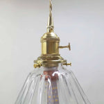 Suspension Vintage Verre Et Laiton Luminaire Chambre