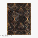 Tapis Vintage Géométrique Luxury Floor Luminaire Doré