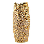 Vase Céramique Dorée Festival Long Luminaire Doré