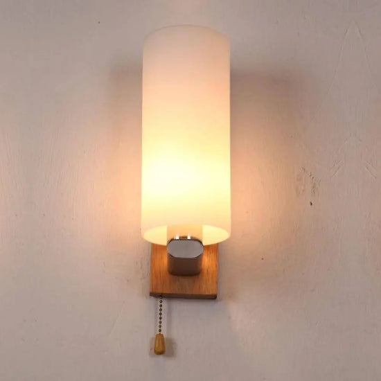 Voici La Transformation: Applique Murale En Bois Et Abat-Jour Design Vintage Chambre